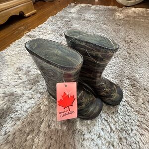 Rubber kids Camouflage Outdoor Boots